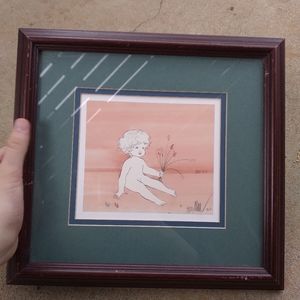 Vintage P. Buckley Moss Baby Artwork